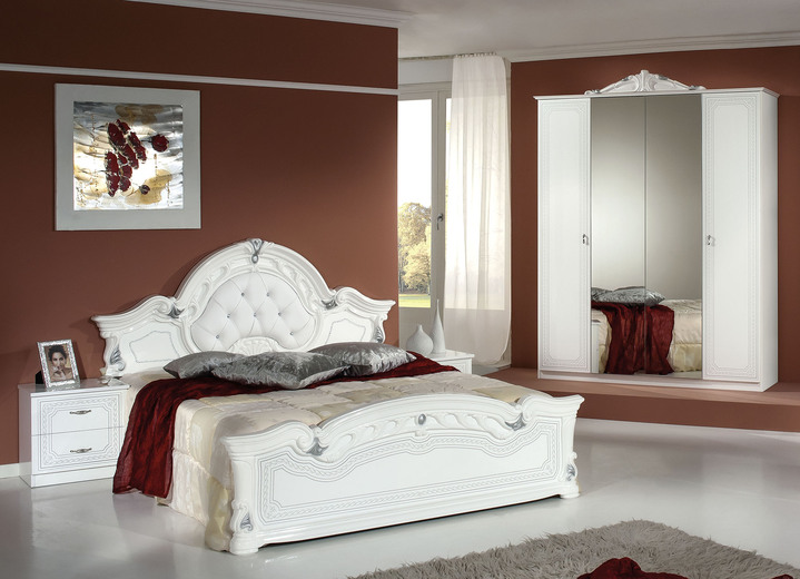 Schlafzimmer-Set, 4-teilig, mit Hochglanz-Oberfläche - Betten | BADER