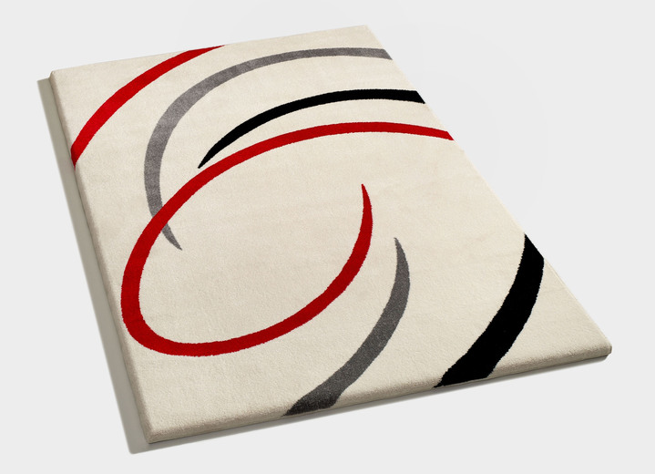 Modern - Brücken und Teppiche mit grafischem Dessin, in Größe 111 (Brücke, 60x110 cm) bis 288 (Teppich, 240x340 cm), in Farbe CREME Ansicht 1