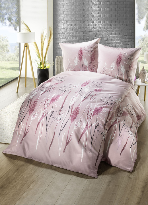 - Stilvolle Bettwäsche-Garnitur mit Reissverschluss , in Größe 112 (80/80 cm + 135/200 cm) bis 114 (80/80 cm + 155/220 cm), in Farbe ROSA