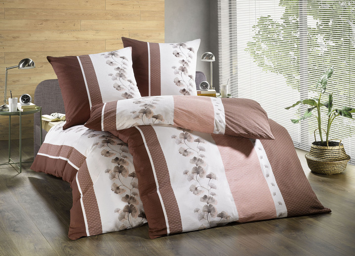 Janine - Bettwäsche-Garnitur mit Reissverschluss, in Größe 112 (80/80 cm + 135/200 cm) bis 115 (80/80 cm + 155/220 cm), in Farbe BORD.-ROSÉ Ansicht 1