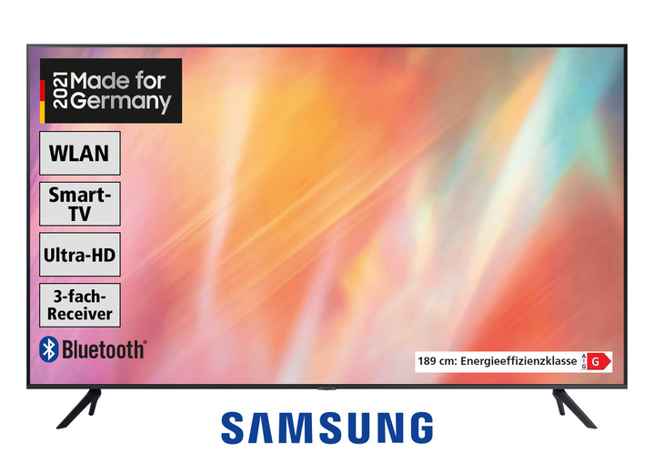 Fernseher - Samsung 4K-Ultra-HD-LED-Fernseher, in Farbe SCHWARZ Ansicht 1