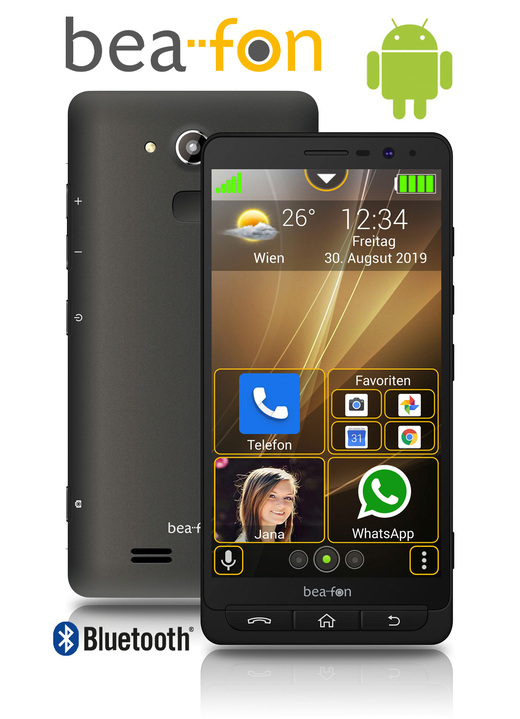 - Bea-fon M 5 premium Smartphone, in Farbe SCHWARZ Ansicht 1