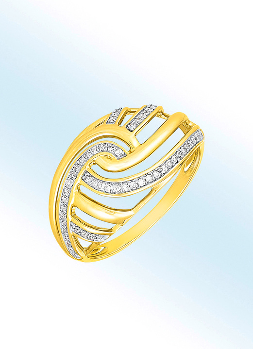 Ringe - Damenring mit 59 Diamanten, in Größe 160 bis 220, in Farbe