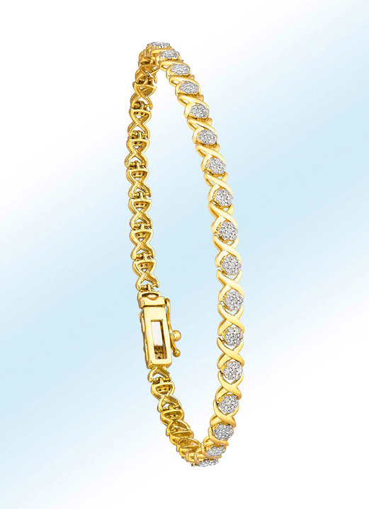 Armbänder - Hochwertiges Armband mit Diamanten, in Farbe