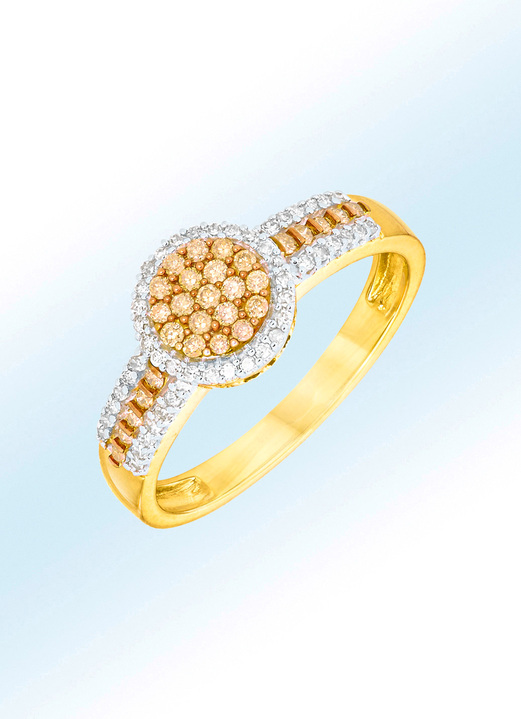 Ringe - Damenring mit 29 Brillanten, tlb, und 40 weissen Diamanten, in Größe 160 bis 220, in Farbe