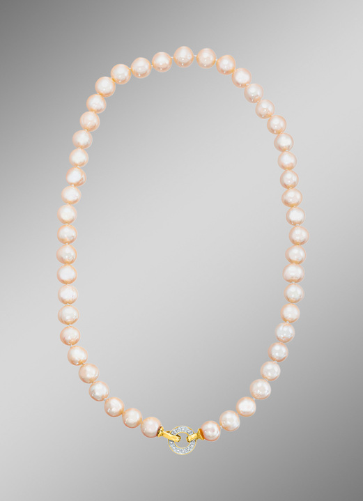Halsketten - Halskette mit Süsswasser-Zuchtperlen , in Farbe  Ansicht 1
