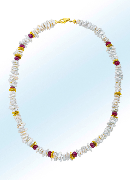 Halsketten - Halskette mit Keshi-Perlen, in Farbe