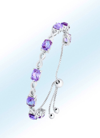 Edles Armband mit echt Amethyst
