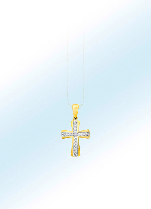 - Klassischer Kreuz-Anhänger, in Farbe