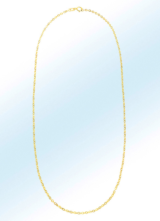 Halsketten - Feine Ankerkette mit Struktur, in Farbe