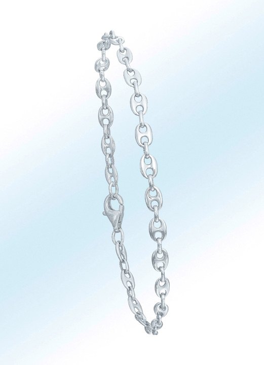 Halsketten - Geschmackvolle Garnitur in Silber 925/- fein, in Farbe , in Ausführung Armband, 21 cm lang