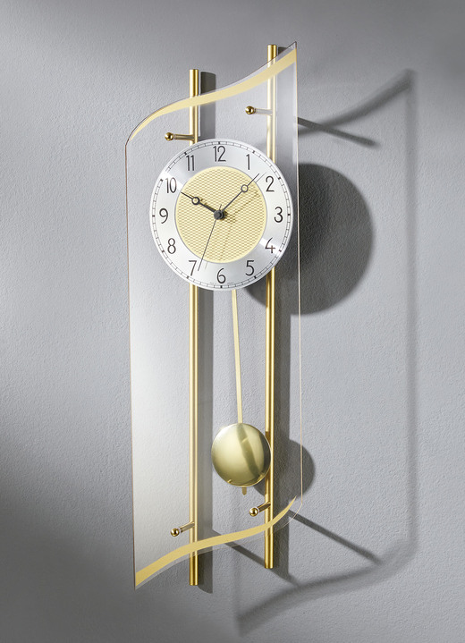Uhren - Wanduhr mit Funkuhrwerk, in Farbe GOLD