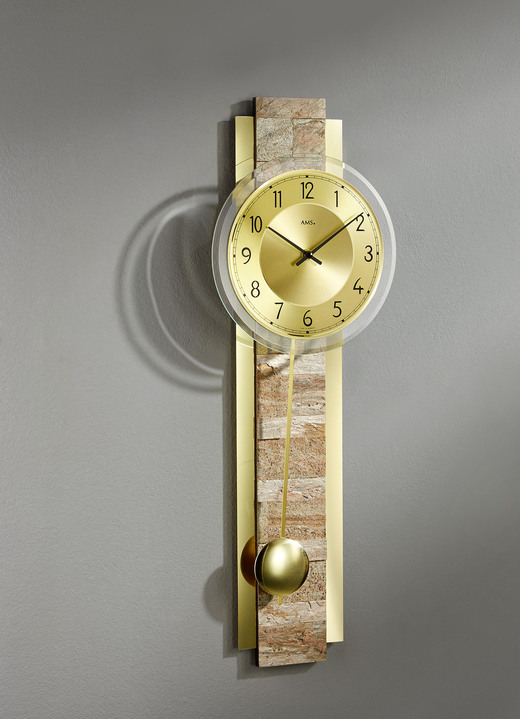 Uhren - Wanduhr mit arabischen Ziffern, in Farbe GOLD