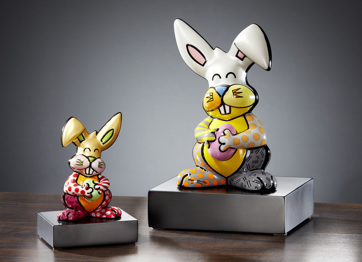 Figuren - Farbenfrohe Hasen aus Porzellan, in Farbe GOLD, in Ausführung Hase mit goldenen Ohren