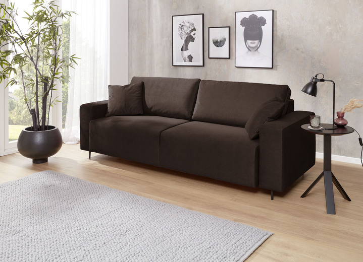 Bettsofas - Schlafsofa mit Bettfunktion, in Farbe BRAUN Ansicht 1