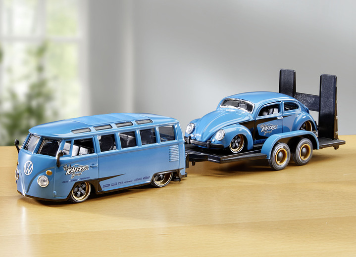 Sammlermodelle - VW Van + Beetle von Maisto, in Farbe BLAU