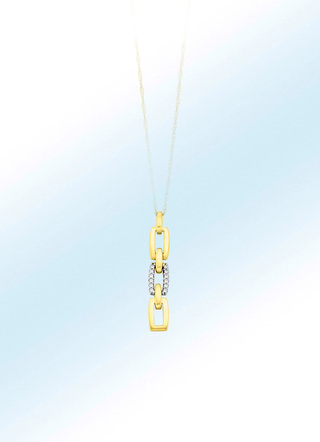 Anhänger in Bicolor mit Brillanten