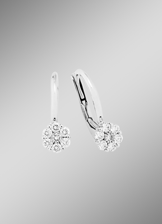 - Ohrringe mit Brillanten, in Farbe