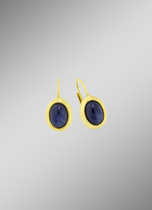 - Wundervolle Ohrringe mit echt Safir, in Farbe
