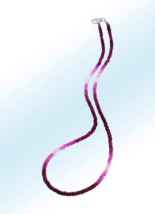 Halsketten - Halskette mit echt Rubin, in Farbe