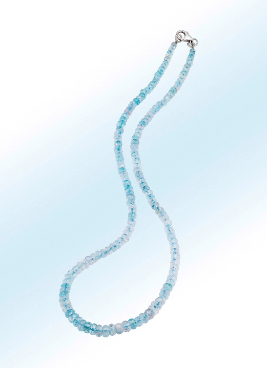 Halsketten - Halskette mit Aquamarin, in Farbe