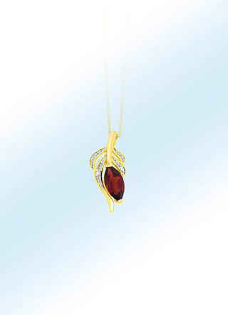 Anhänger mit Diamanten und echt Granat