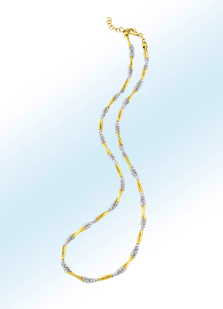 Exquisite Halskette in Bicolor