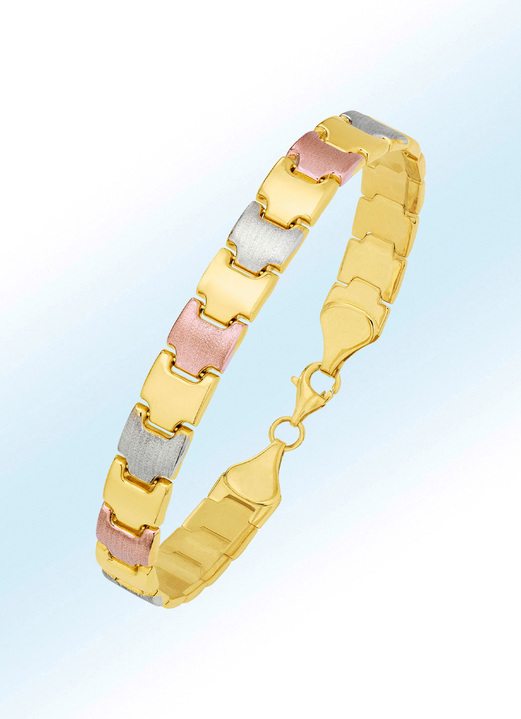 Armbänder - Hochwertiges Armband in Tricolor, matt/Glanz, in Farbe