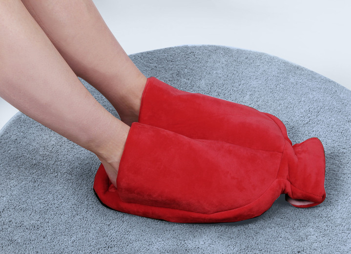 Wärme & Entspannung - Vital Comfort Fuß-Wärmflasche mit sanftem Fleece-Bezug, in Farbe ROT Ansicht 1