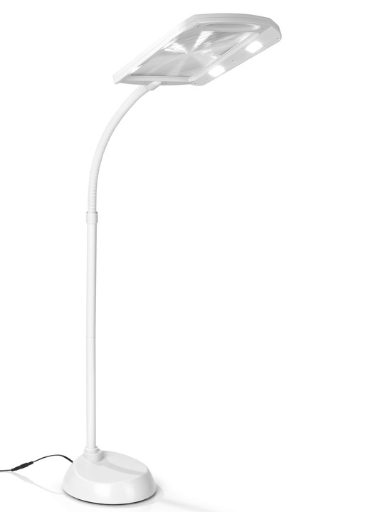 - LED-Lupenstandleuchte mit Acrylglas-Linse, in Farbe WEISS Ansicht 1