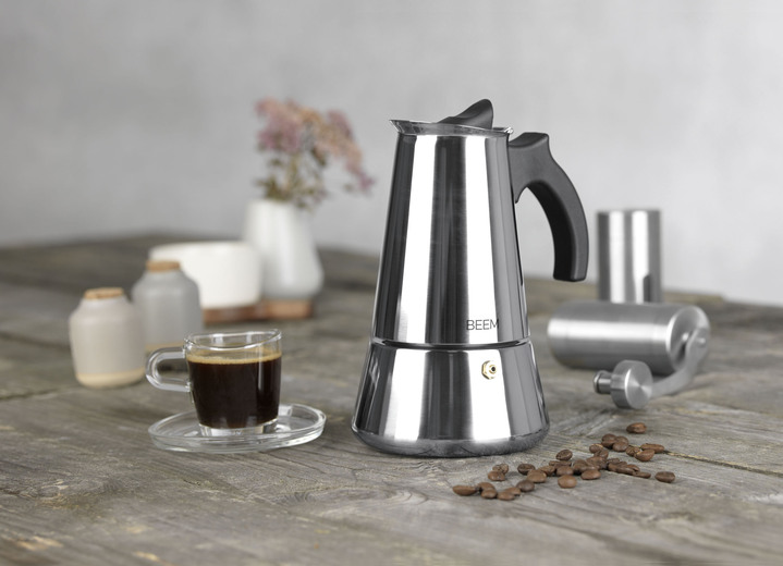 Kaffee & Tee - BEEM Espressokocher , in Farbe EDELSTAHL