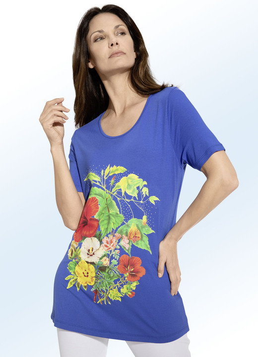 Shirts - Shirt mit Strasszier, in Größe 040 bis 056, in Farbe ROYALBLAU