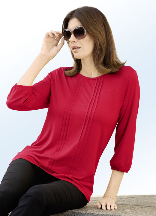 - Kombifreundliches Shirt im Zweierpack, in Größe 036 bis 054, in Farbe ROT+ROYALBLAU Ansicht 1