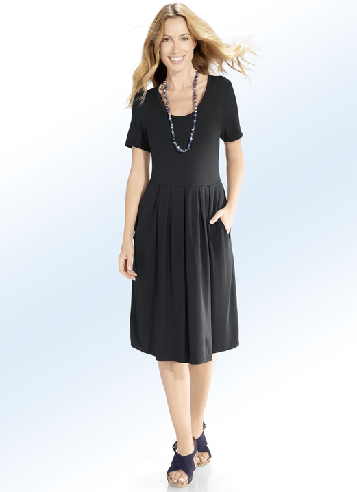 Kurzarm - Kleid in Schlupfform Kurzarm - Kleid in Schlupfform, in Größe 036 bis 052, in Farbe SCHWARZ