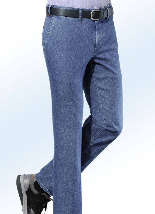 - «Francesco Botti»-Jeans in 3 Farben, in Größe 026 bis 062, in Farbe HELLBLAU
