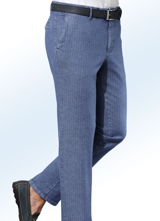 Hosen - «Francesco Botti»-Jeans in 3 Farben, in Größe 024 bis 064, in Farbe HELLBLAU Ansicht 1