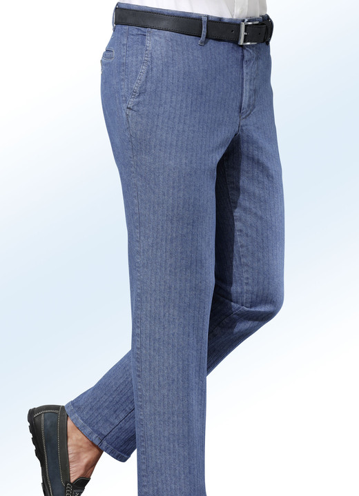 - «Francesco Botti»-Jeans in 3 Farben, in Größe 024 bis 064, in Farbe HELLBLAU Ansicht 1
