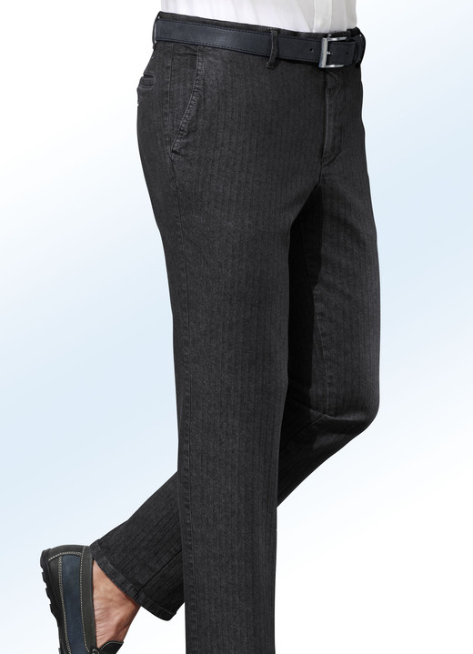 - «Francesco Botti»-Jeans in 3 Farben, in Größe 024 bis 064, in Farbe SCHWARZ