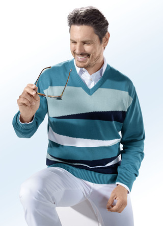 Pullover mit V-Ausschnitt in 2 Farben