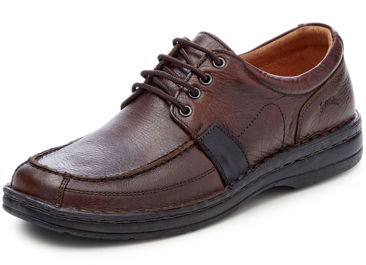 Slipper & Schnürschuhe - GINO GALANTE, schicke Herren- Schnürschuhe, mit herausnehmbarem Fussbett, in Größe 040 bis 047, in Farbe BURGUND Ansicht 1