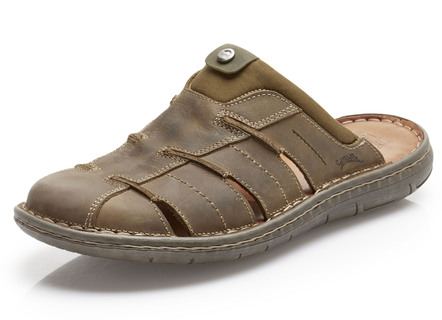 Clog aus schattiertem Rindleder