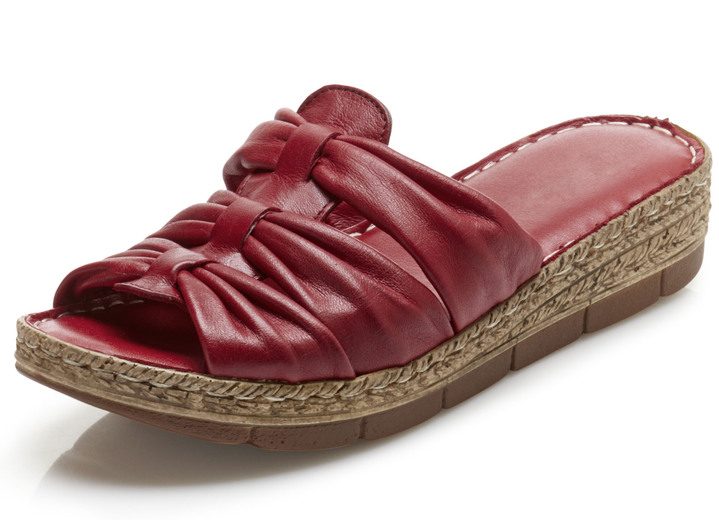 - Andrea Conti Schlauchriemchen-Pantolette aus Nappaleder, in Größe 036 bis 042, in Farbe ROT
