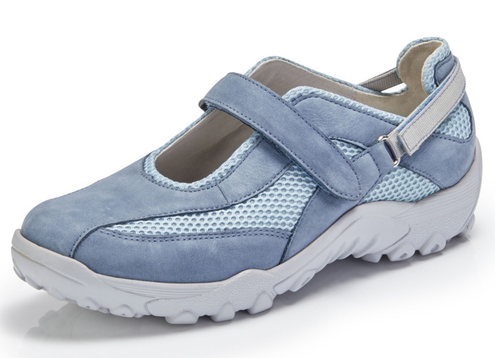 - Waldläufer Slipper mit verstellbaren Klettverschlüsse, in Größe 3 1/2 bis 8, in Farbe JEANS Ansicht 1