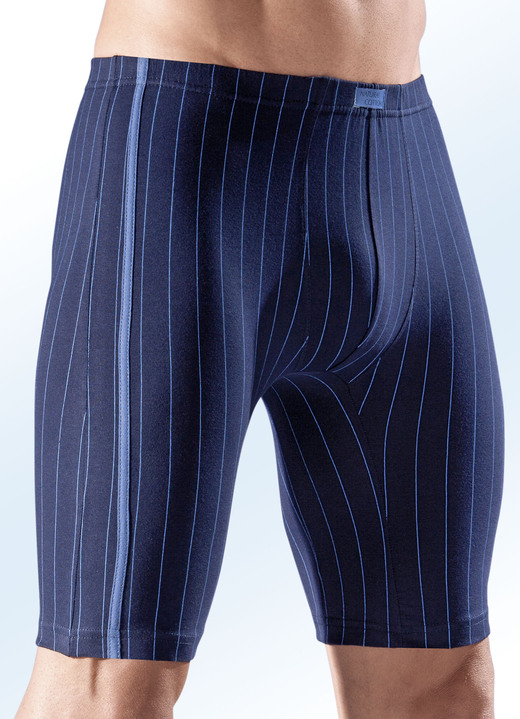Pants & Boxershorts - Viererpack Longpants, gestreift, in Größe 3XL (9) bis XXL (8), in Farbe 1X MARINE, 1X SCHWARZ, 1X JEANSBLAU, 1X BORDEAUX Ansicht 1