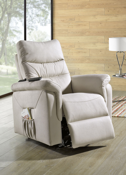 TV-Sessel / Relax-Sessel - Relax-Sessel mit Aufstehhilfe, in Farbe ANTIKCREME, in Ausführung mit Massagefunktion und Aufstehhilfe Ansicht 1