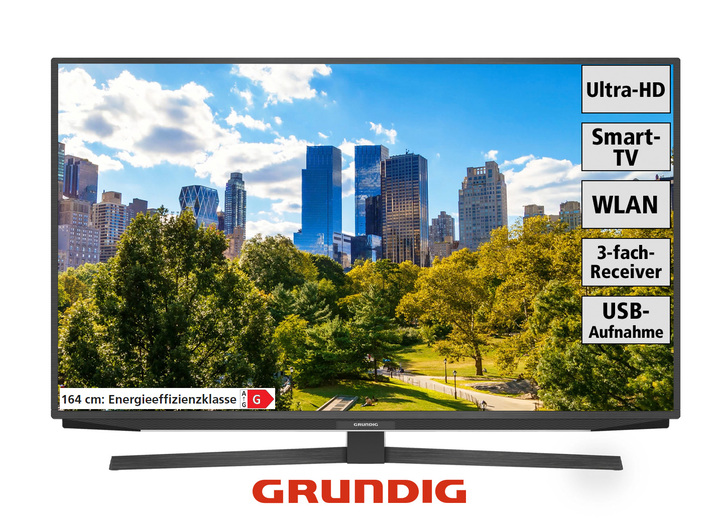 - Grundig Barcelona Ultra-HD-LED-Fernseher, in Farbe ANTHRAZIT Ansicht 1