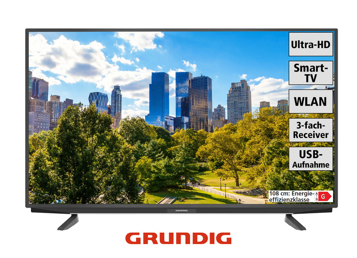 - Grundig Barcelona Ultra-HD-LED-Fernseher, in Farbe ANTHRAZIT Ansicht 1