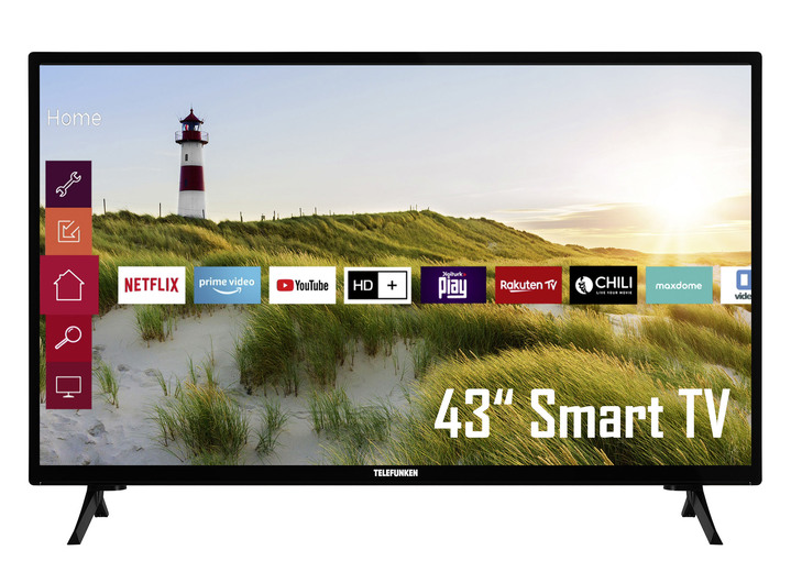 - Telefunken XF43K550 Full-HD-LED-Fernseher, in Farbe SCHWARZ
