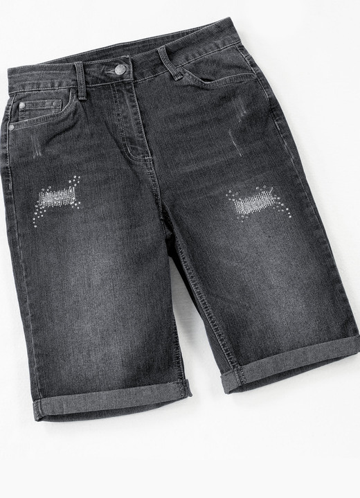 7/8-Hosen, Capris, Bermudas - Jeans-Bermudas mit tollen Used-Effekten 7/8-Hosen, Capris, Bermudas - Jeans-Bermudas mit tollen Used-Effekten, in Größe 032 bis 050, in Farbe ANTHRAZIT