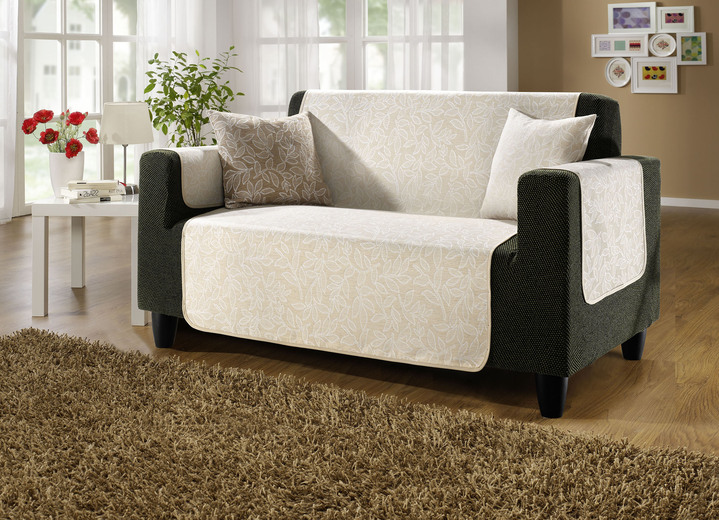 - Wohnaccessoires mit Fleckschutz-Ausrüstung, in Größe 101 (Sesselschoner, 50x150 cm) bis 905 (Kissenhüllen, 2er-Set, 40x 40 cm), in Farbe CREME Ansicht 1